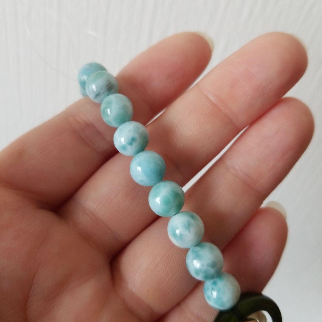 月とラリマーのブレスレット