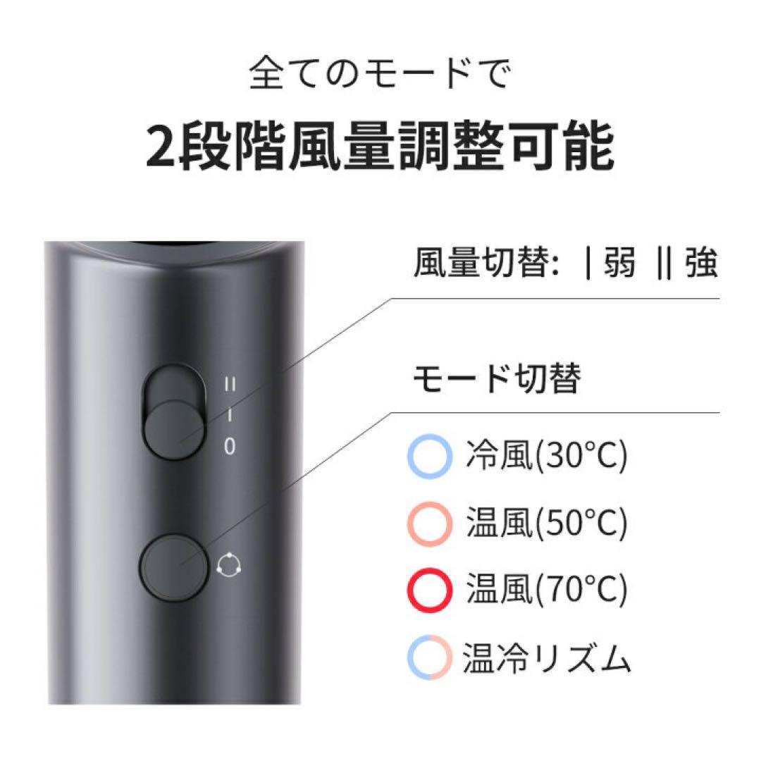 新品 ドライヤー 大風量 速乾 6億マイナスイオン 軽量 静電気除去 髪質改善