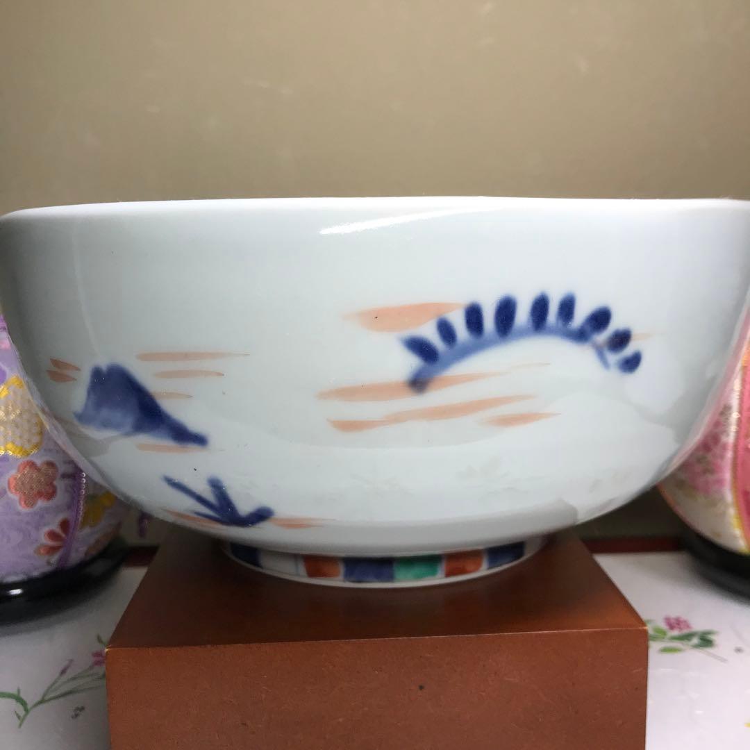 福珠窯　うさぎの染錦の鉢　1客