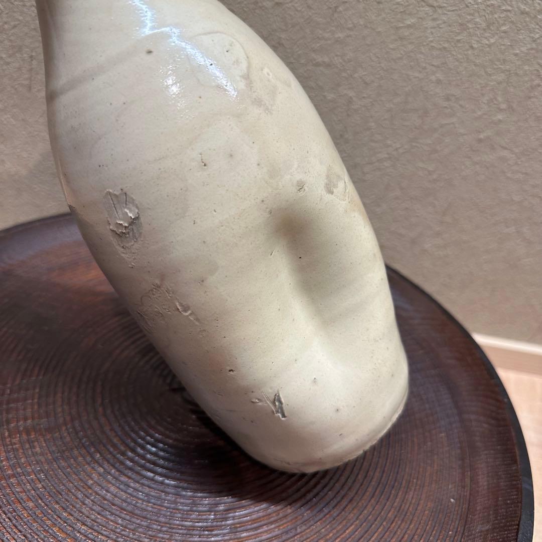白丹波　丹波焼き　徳利　大徳利　骨董　酒器 お預け徳利
