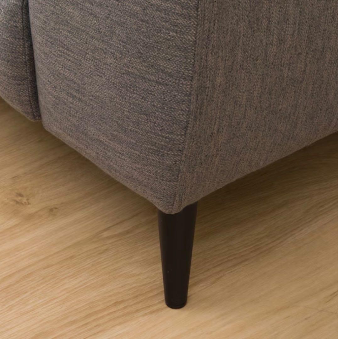 グレー 2人掛けソファ 背もたれ分割可能