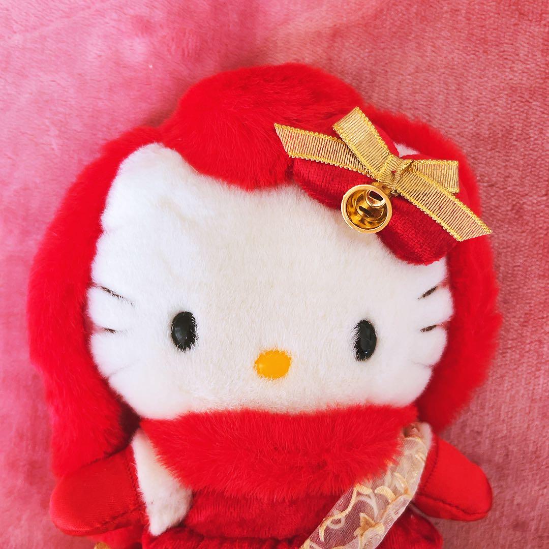 希少レア　ハローキティ　クリスマス　ベロアドレスぬいぐるみ　平成レトロ　サンリオ