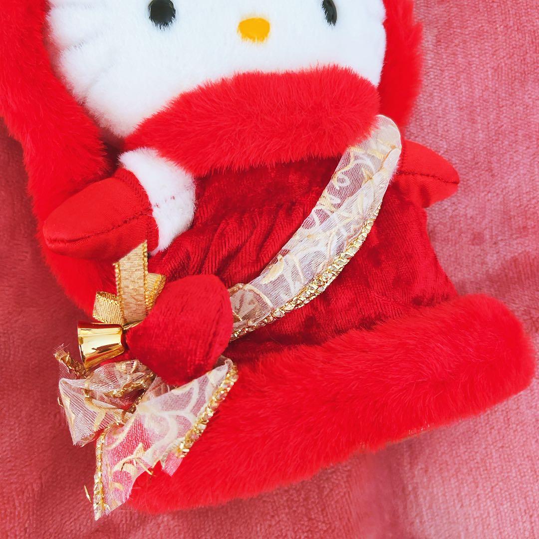 希少レア　ハローキティ　クリスマス　ベロアドレスぬいぐるみ　平成レトロ　サンリオ