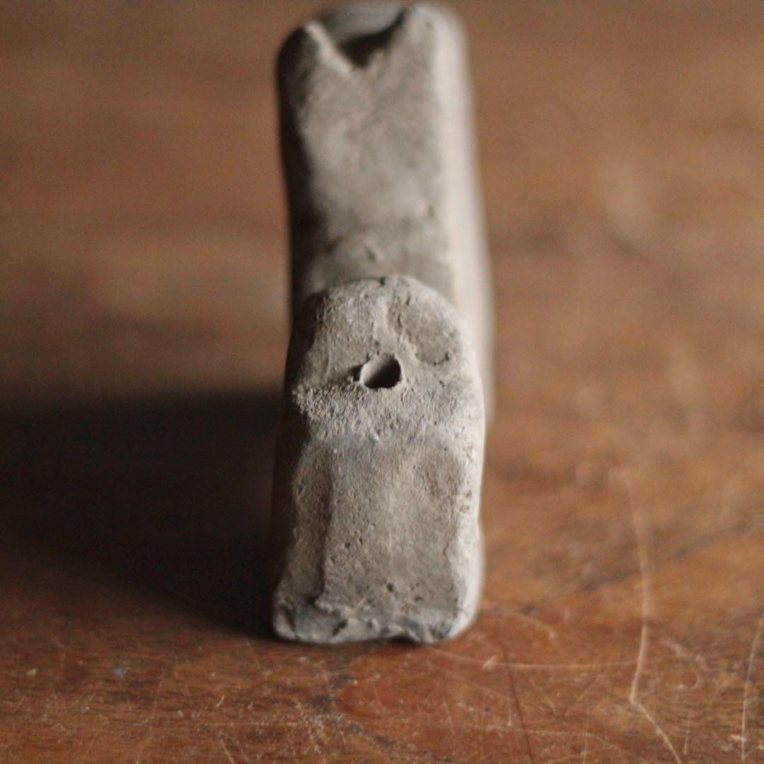 瓦質 素焼き 神馬 古道具 アンティーク オブジェ