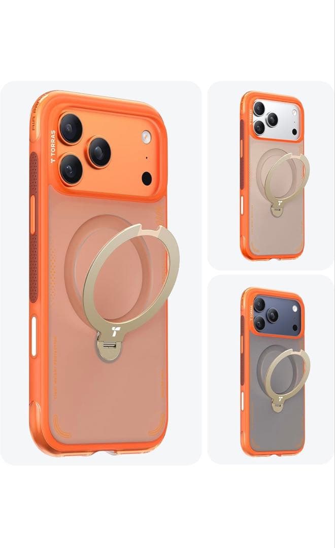 TORRAS iPhone 17 Pro 6.3 インチ 用 ケース オレンジ