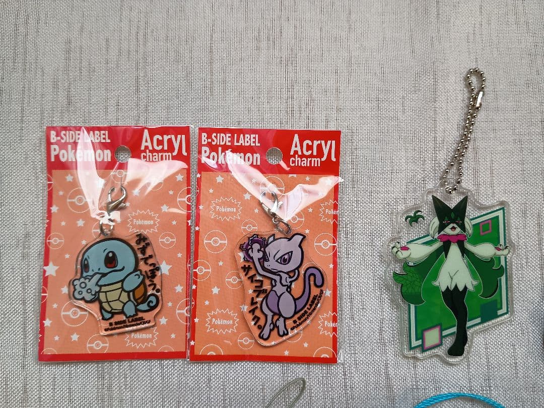 ポケモングッズまとめ売り　キーホルダーストラップ　ミュウツー　ピカチュウ　マリル