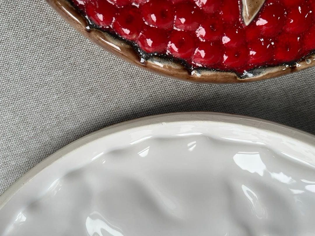 ヴィンテージ　蓋付きパイ皿 Pie Keeps 　蓋2枚　ポルトガル