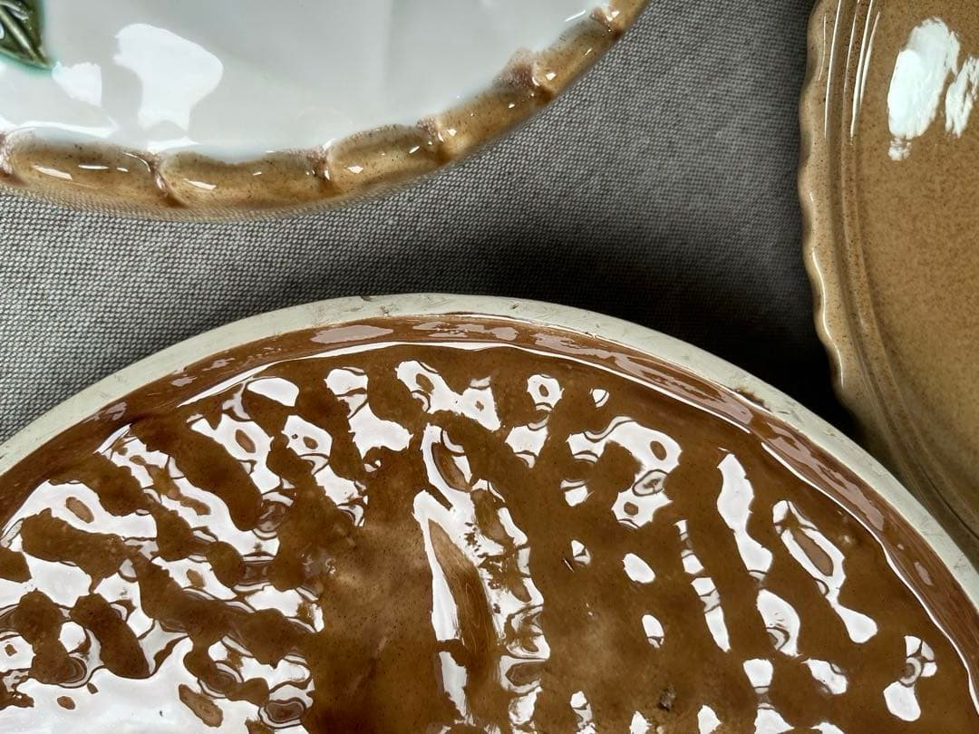 ヴィンテージ　蓋付きパイ皿 Pie Keeps 　蓋2枚　ポルトガル