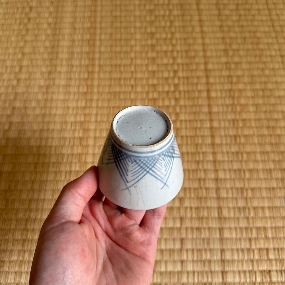 古伊万里 染付 檜垣文 蕎麦猪口 江戸時代 古波佐見 古瀬戸 古美術 骨董 民藝