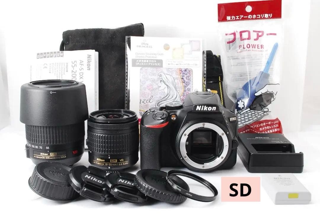 動作良好 Nikon D5600 ダブルレンズ スマホ転送 WiFi 初心者OK