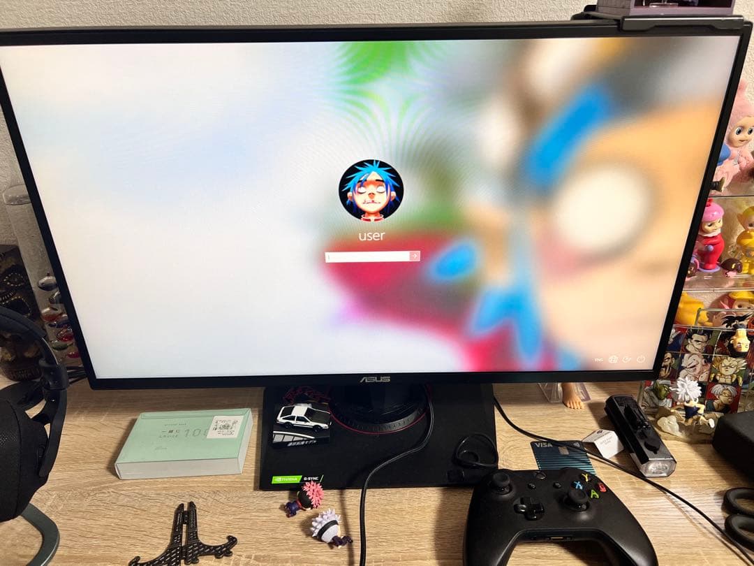 ゲーミングデスクセット hp pavilion / asus monitor