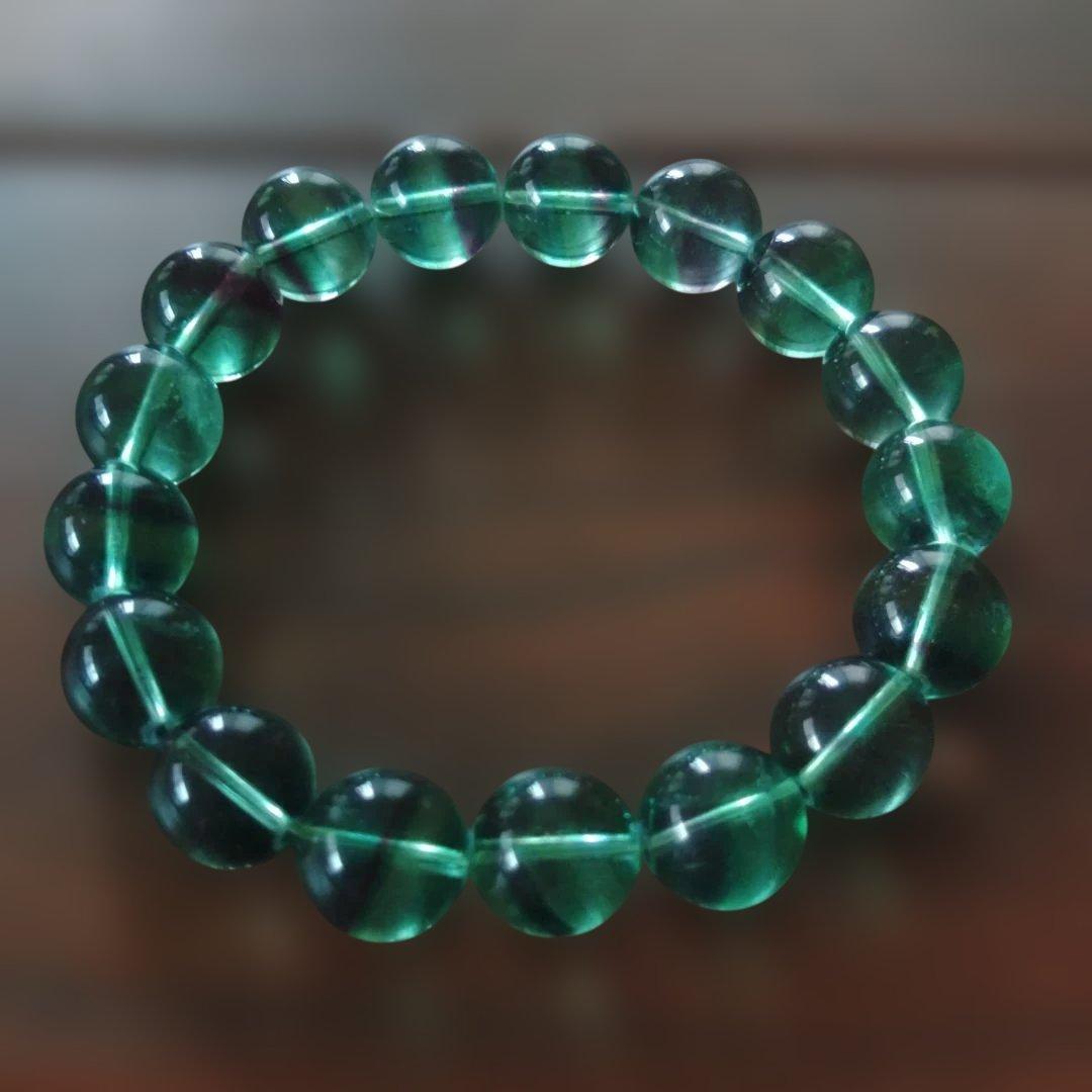 フローライト （蛍石） ブレスレット【12ｍｍ玉 × 17個】