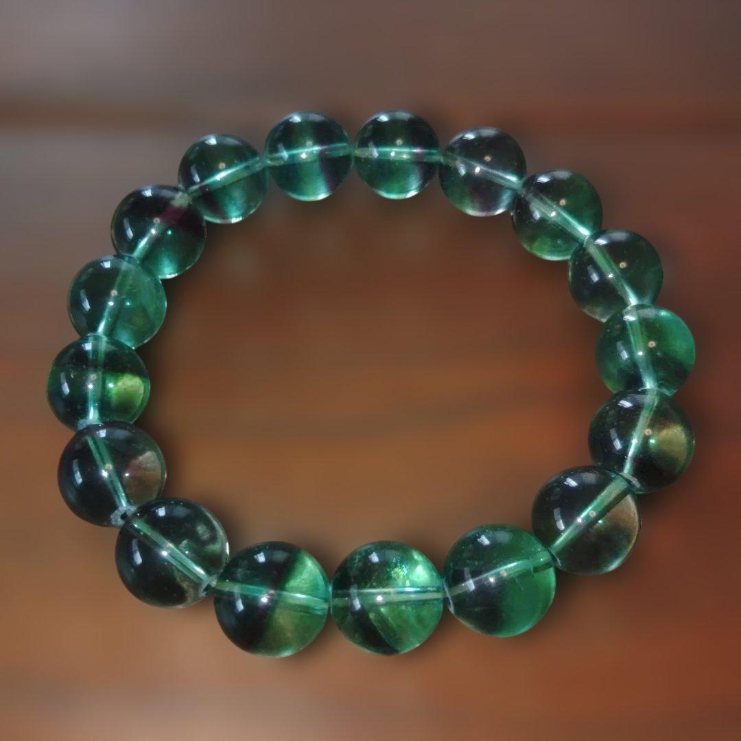 フローライト （蛍石） ブレスレット【12ｍｍ玉 × 17個】