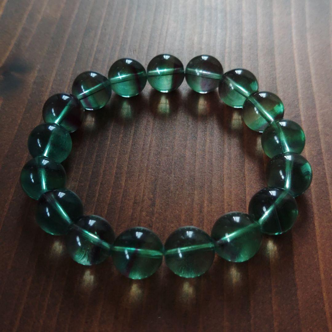 フローライト （蛍石） ブレスレット【12ｍｍ玉 × 17個】