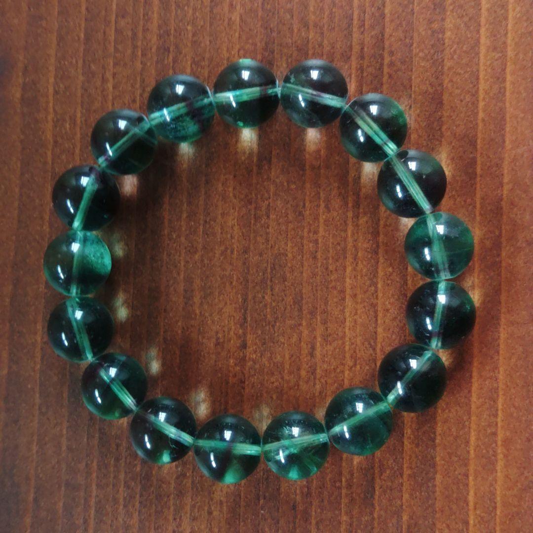 フローライト （蛍石） ブレスレット【12ｍｍ玉 × 17個】