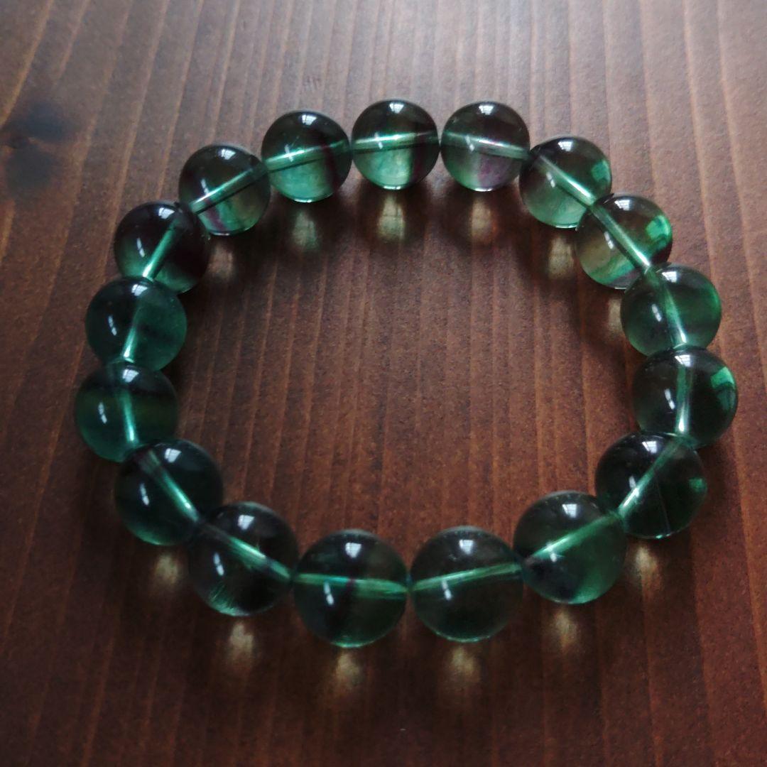 フローライト （蛍石） ブレスレット【12ｍｍ玉 × 17個】