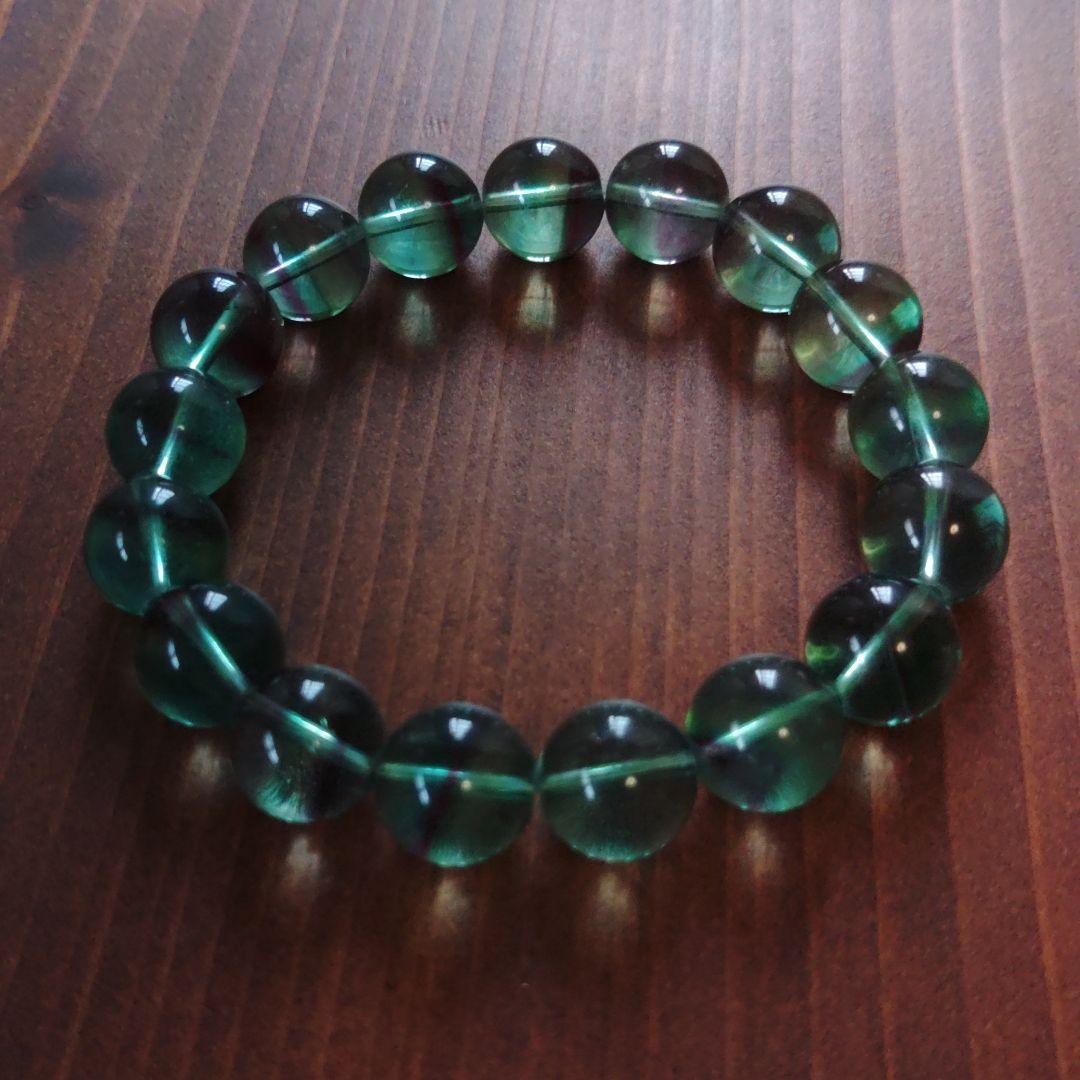 フローライト （蛍石） ブレスレット【12ｍｍ玉 × 17個】