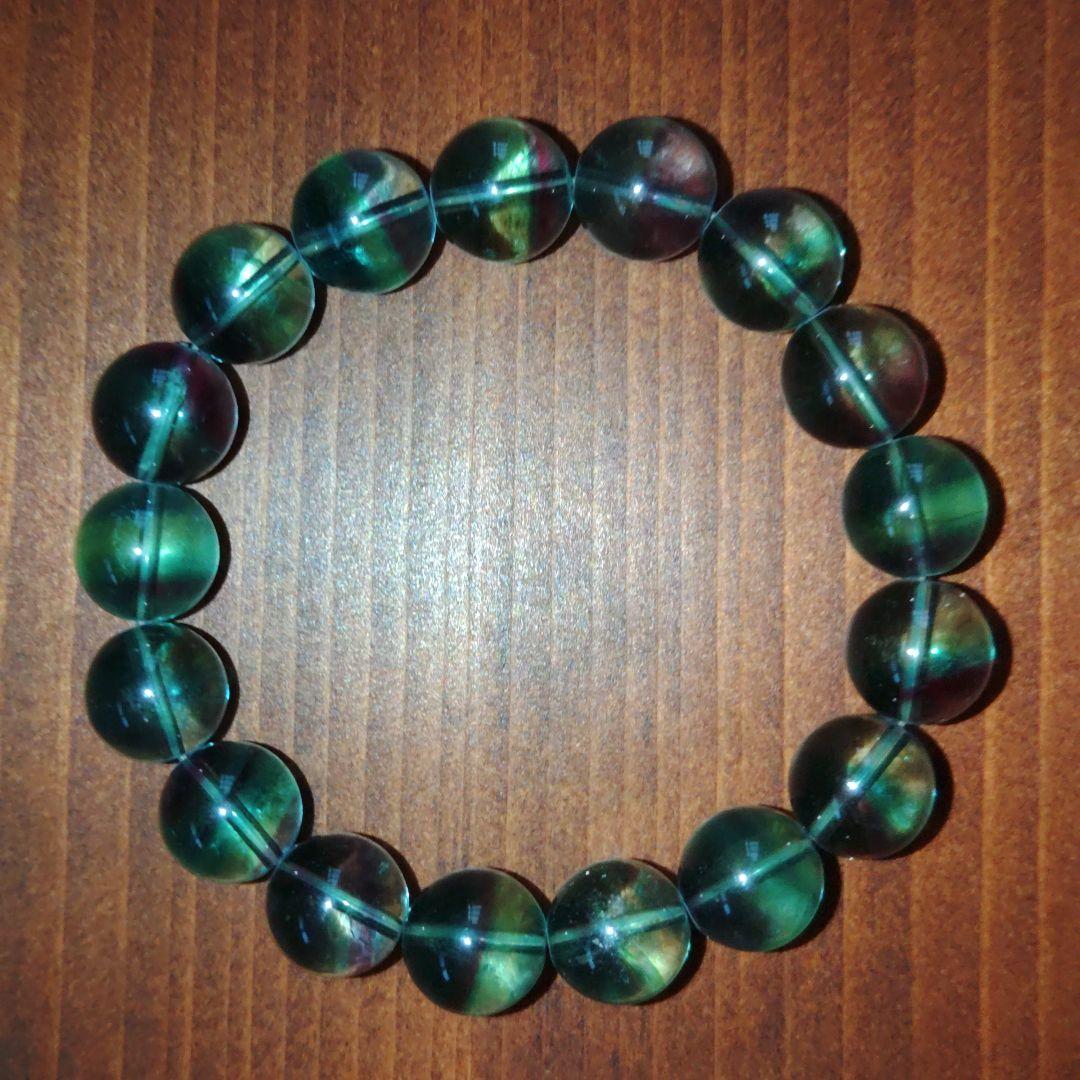 フローライト （蛍石） ブレスレット【12ｍｍ玉 × 17個】