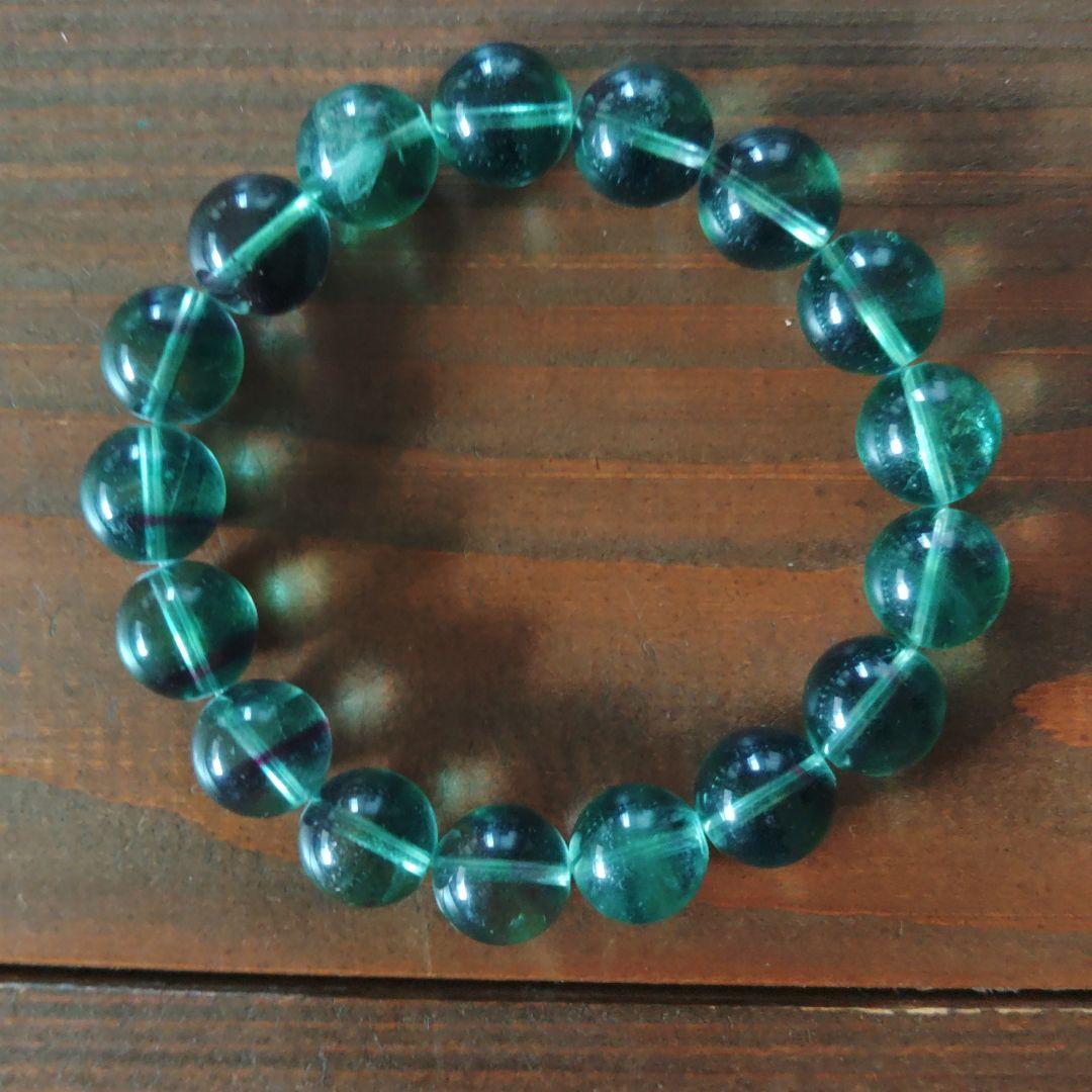 フローライト （蛍石） ブレスレット【12ｍｍ玉 × 17個】