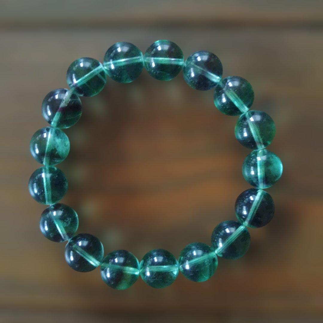 フローライト （蛍石） ブレスレット【12ｍｍ玉 × 17個】