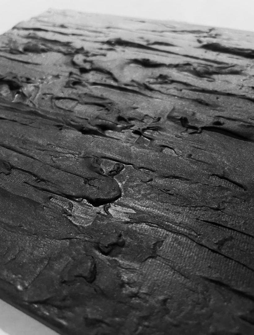 マットブラックの絵画｜テクスチャーアート　パネル　ストリート　アート　モダン　黒