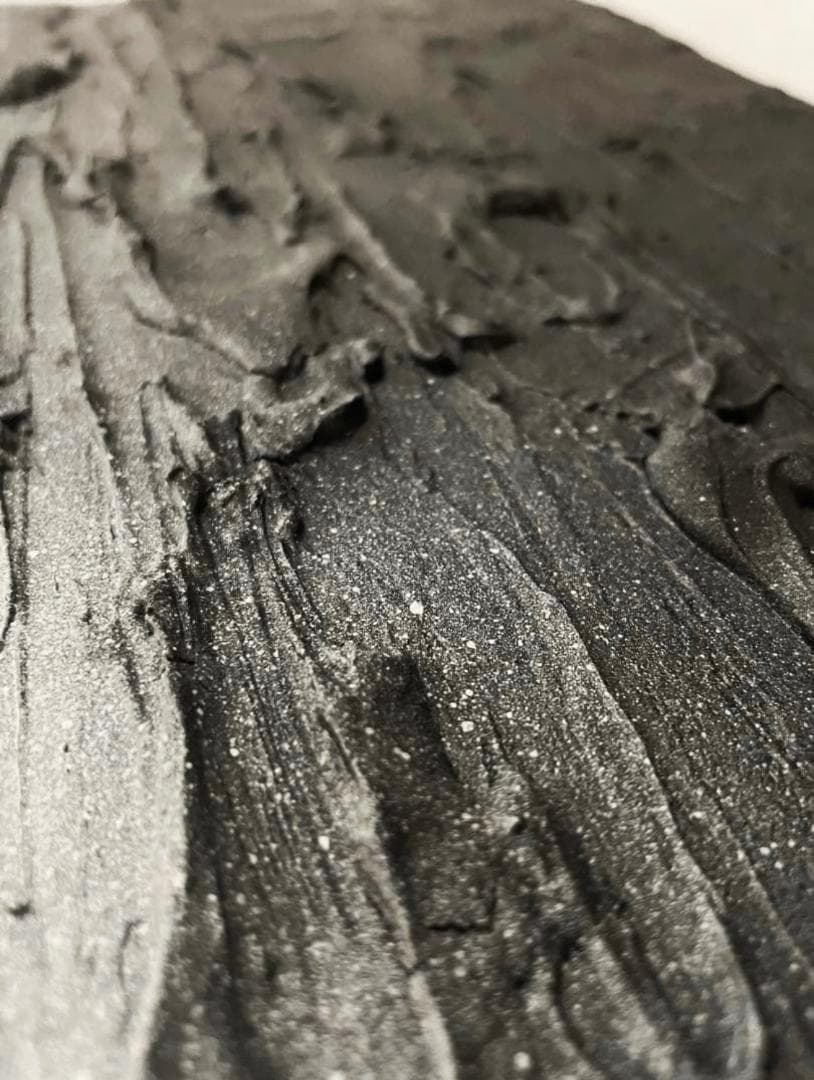 マットブラックの絵画｜テクスチャーアート　パネル　ストリート　アート　モダン　黒