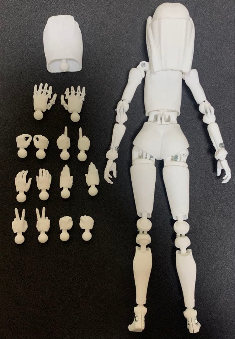 漫画家が作った 1/6 可動デッサンドール2 少女＋胸部＋ハンドパーツ セット