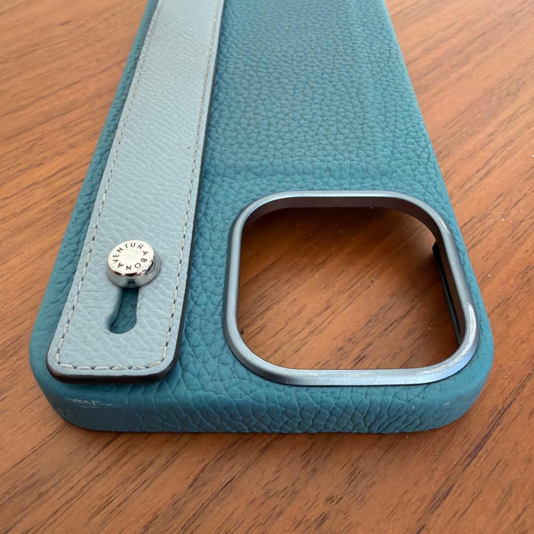BONAVENTURA レザー iPhoneケース ブルーPro MAX15