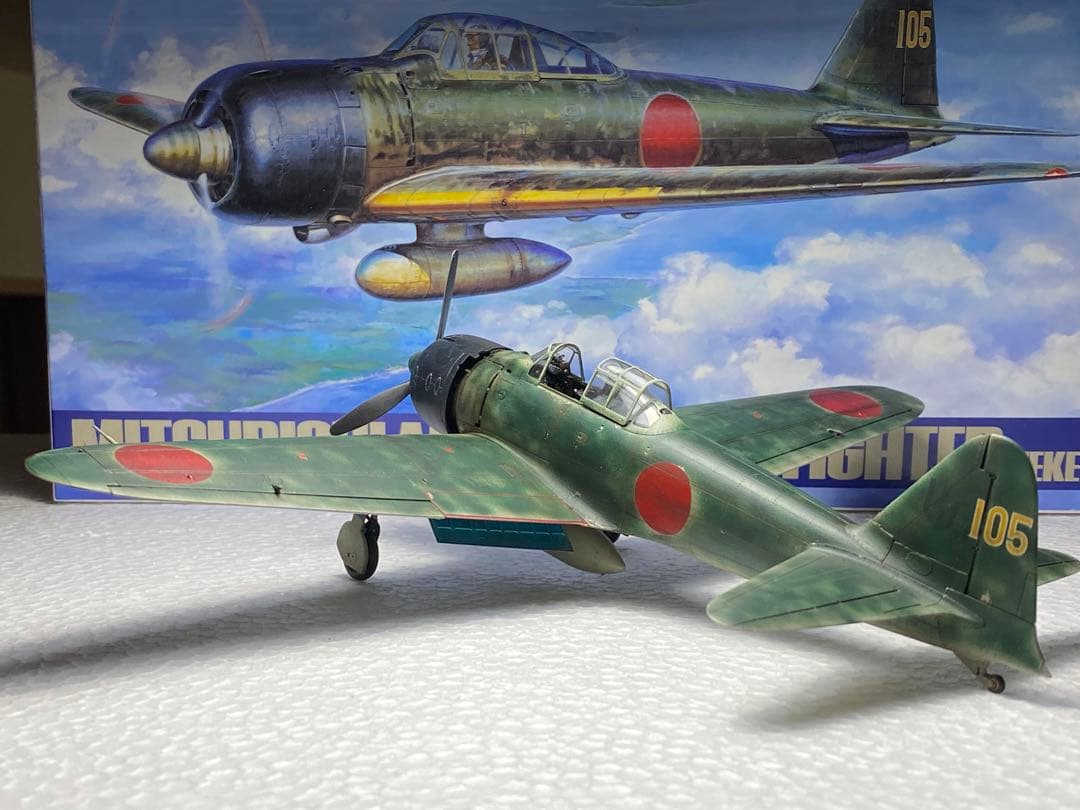 完成品　タミヤ 1/48 零戦 零式艦上戦闘機 22型　ラバウルの魔王　西沢広義