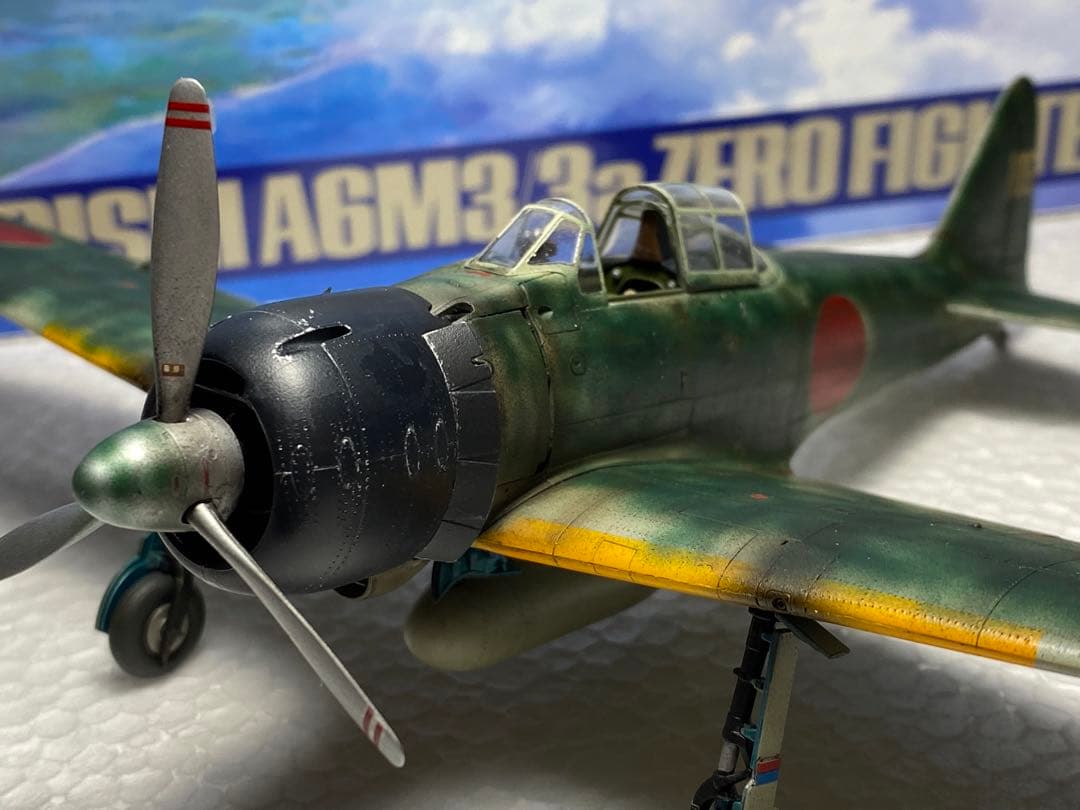 完成品　タミヤ 1/48 零戦 零式艦上戦闘機 22型　ラバウルの魔王　西沢広義