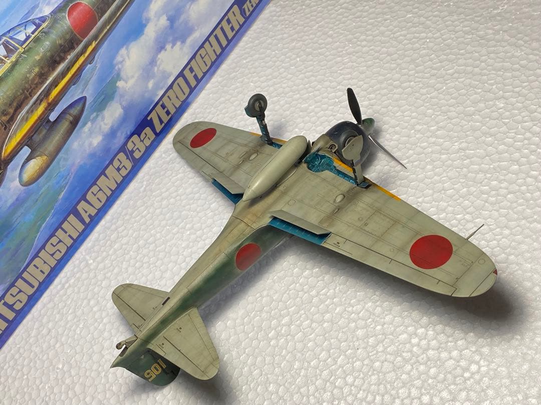 完成品　タミヤ 1/48 零戦 零式艦上戦闘機 22型　ラバウルの魔王　西沢広義