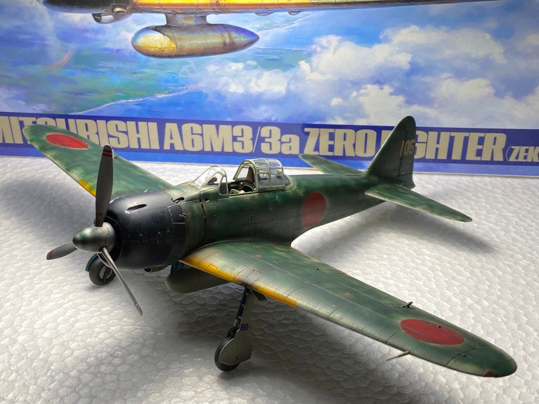 完成品　タミヤ 1/48 零戦 零式艦上戦闘機 22型　ラバウルの魔王　西沢広義