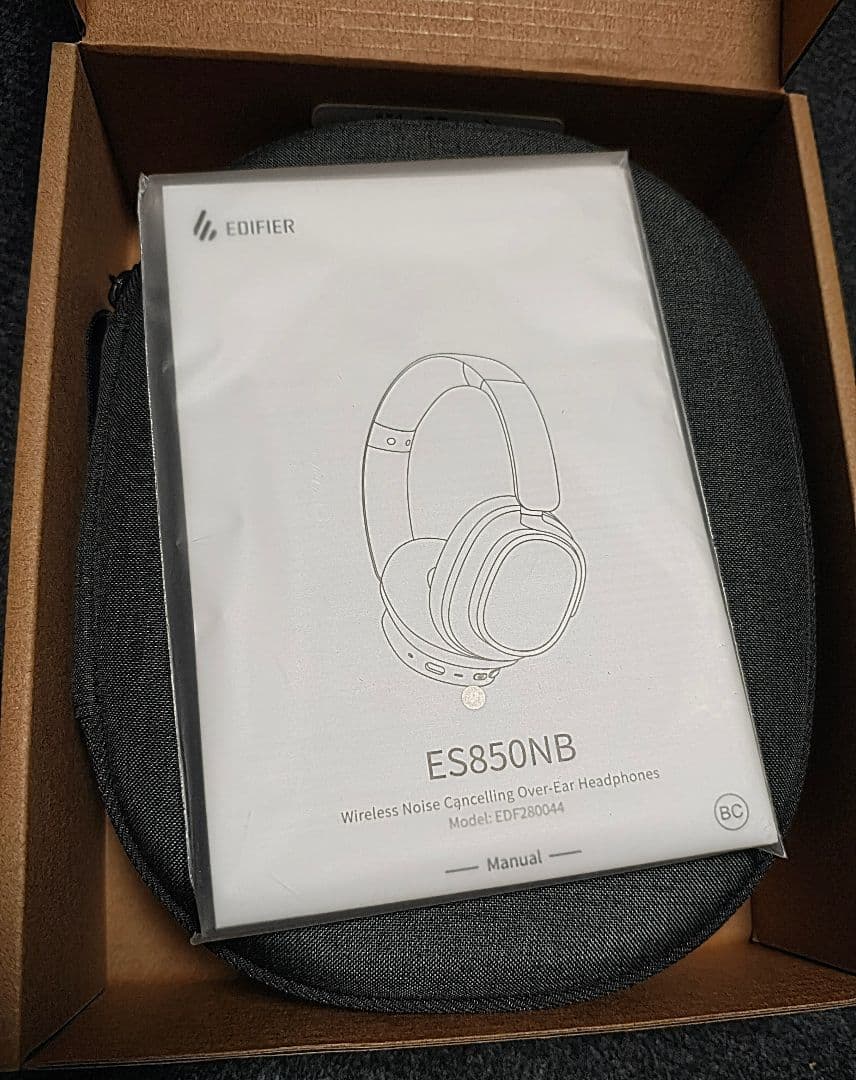 EDIFIER ES850NB ワイヤレスヘッドホン ブラウンマロン
