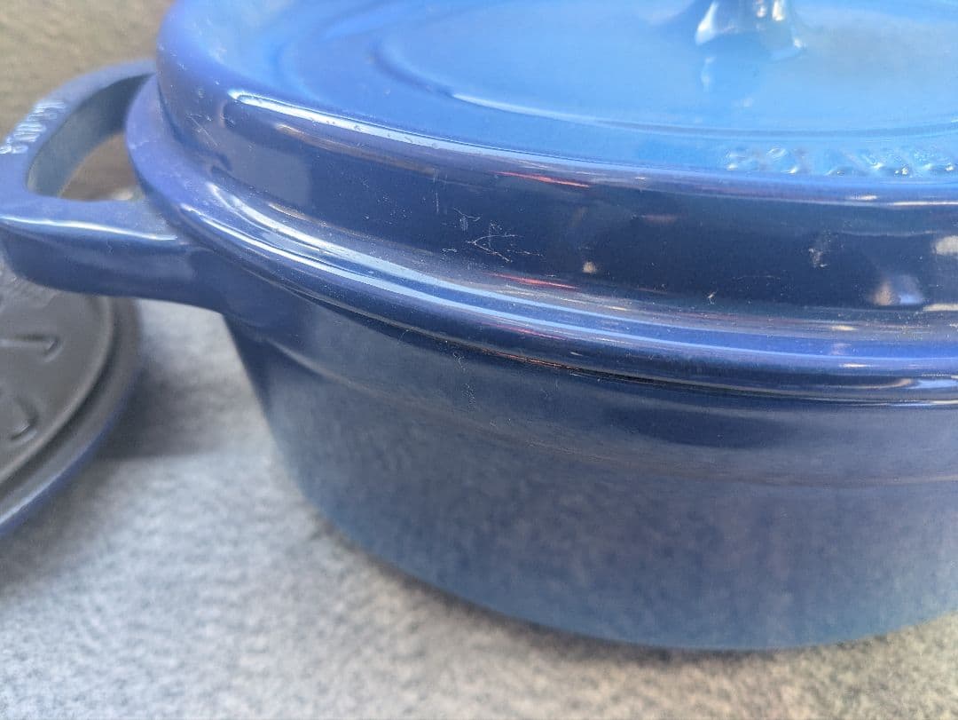 日曜日まで59800→54800円 staub 昔のロイヤルブルー　3点セット
