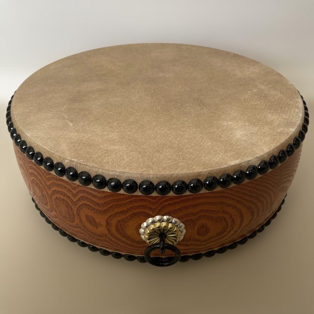 和太鼓 平太鼓 32.5cm 1尺1寸　和楽器 上鳴 日本製　くりぬき　本革