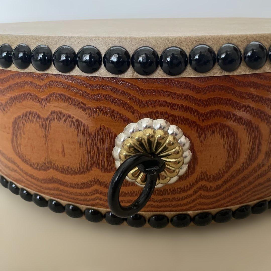 和太鼓 平太鼓 32.5cm 1尺1寸　和楽器 上鳴 日本製　くりぬき　本革