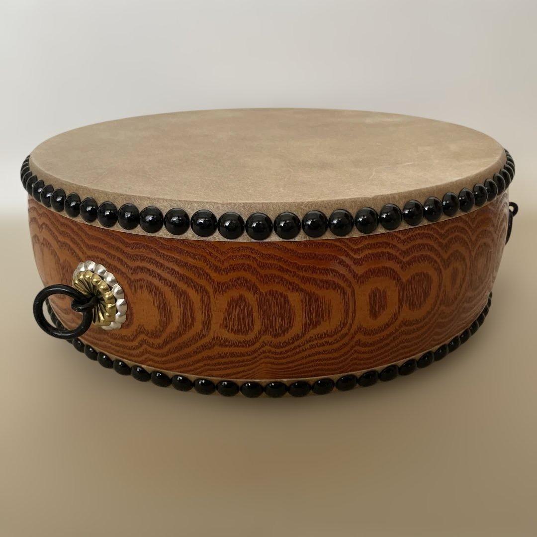 和太鼓 平太鼓 32.5cm 1尺1寸　和楽器 上鳴 日本製　くりぬき　本革