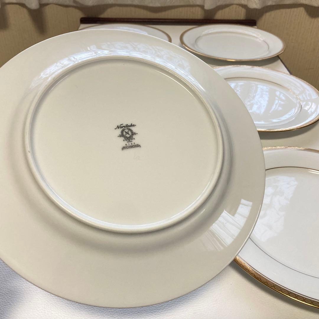 ノリタケ リッチモンド 皿 食器 ゴールド 金彩 26.5 6枚 レトロ 美品