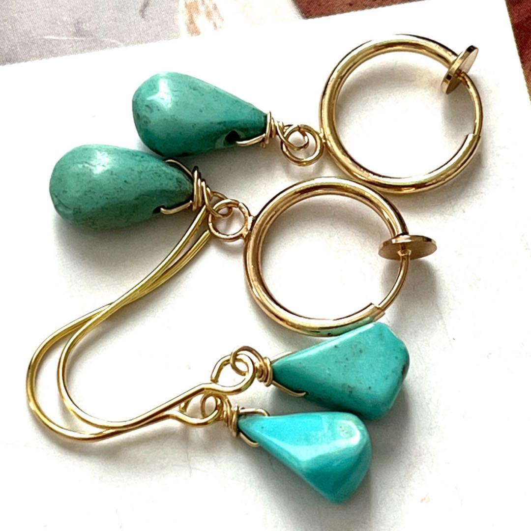 nagi☺︎ 1点作品☺︎ ホワイトムーンストーンピアス