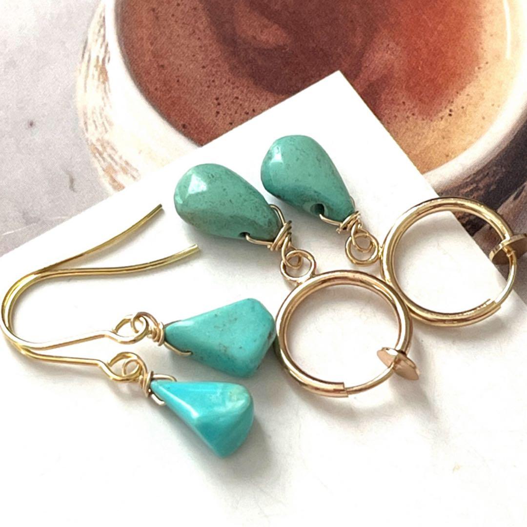 nagi☺︎ 1点作品☺︎ ホワイトムーンストーンピアス