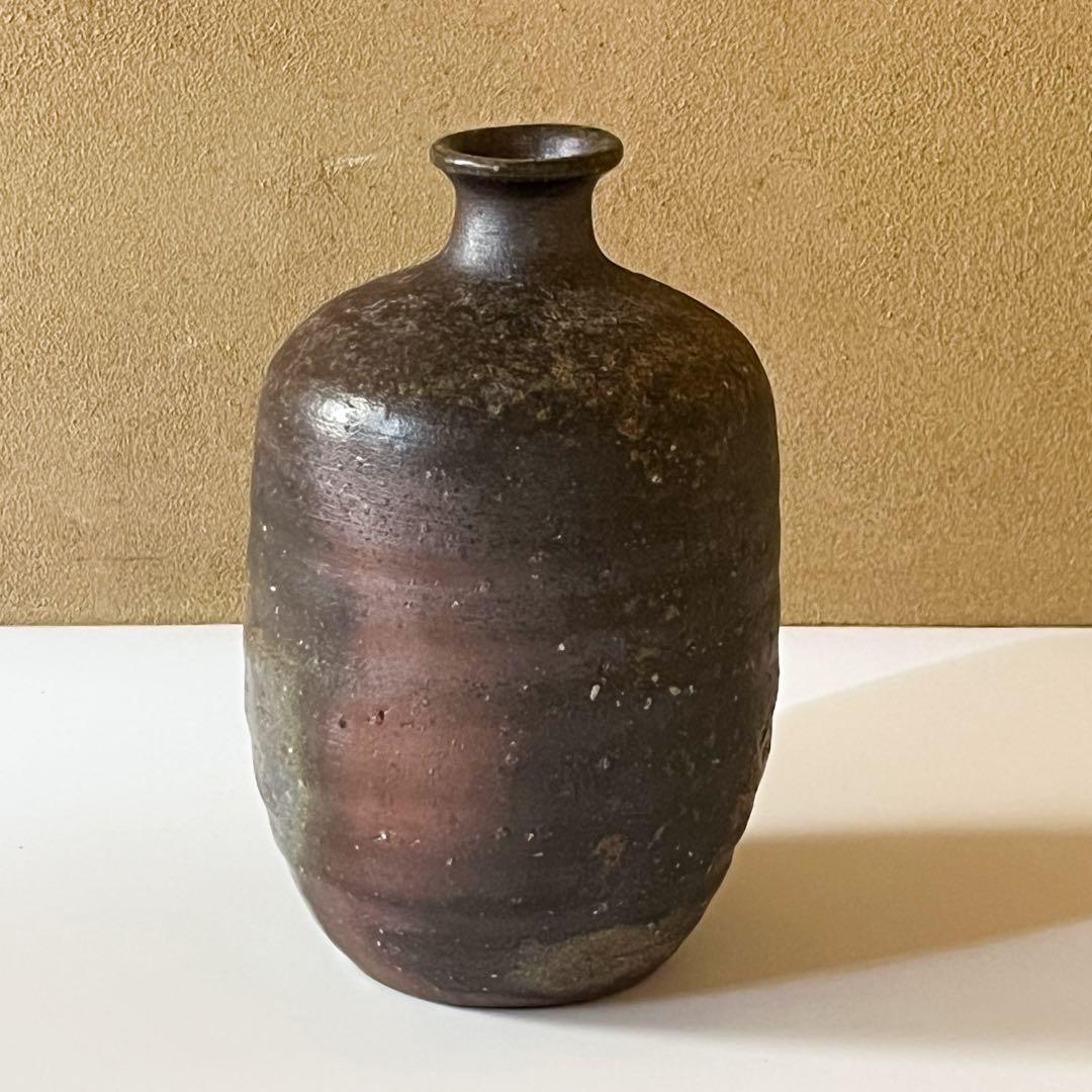 伝統工芸士 柴岡秀泉 備前焼 茶道具 花器　生花 在銘　共箱付