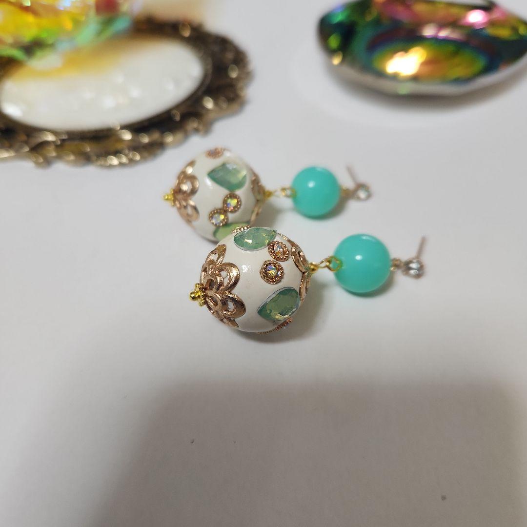 ハンドメイドピアス3296