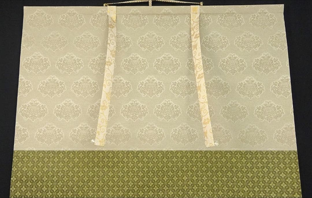 掛軸 森契雪『寒林幽居』山水図 絹本 肉筆 共箱付 掛け軸 w12167