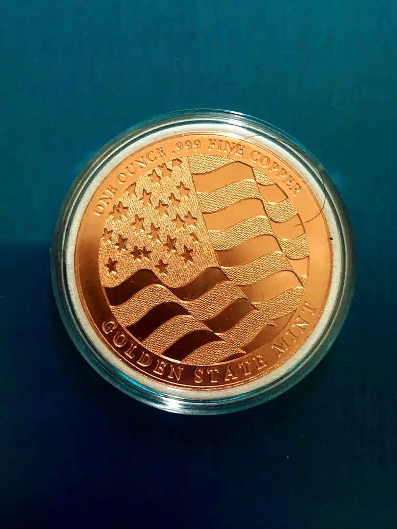純銅　イーグル　Pure Copper Eagle Coin