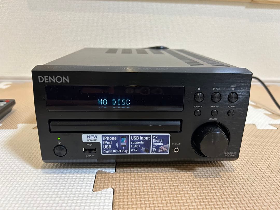 DENON RCD-M40 ブラック CDレシーバー リモコン付き 動作確認済み