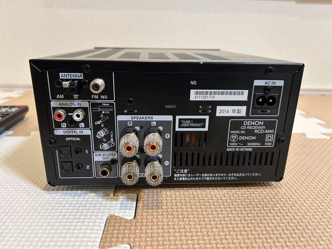 DENON RCD-M40 ブラック CDレシーバー リモコン付き 動作確認済み