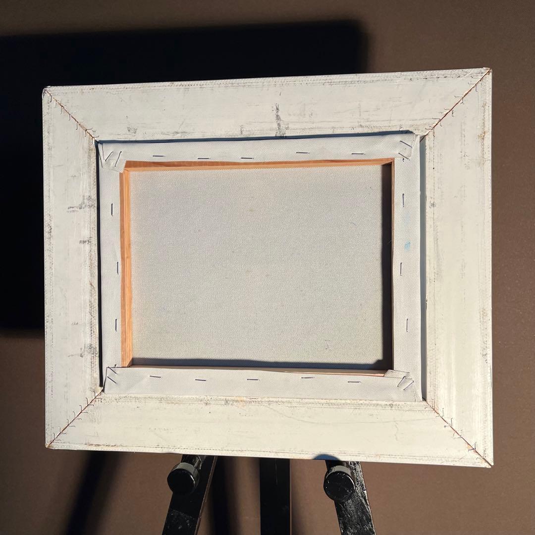 手書き油絵 ブルームーン 額付 絵画 インテリア