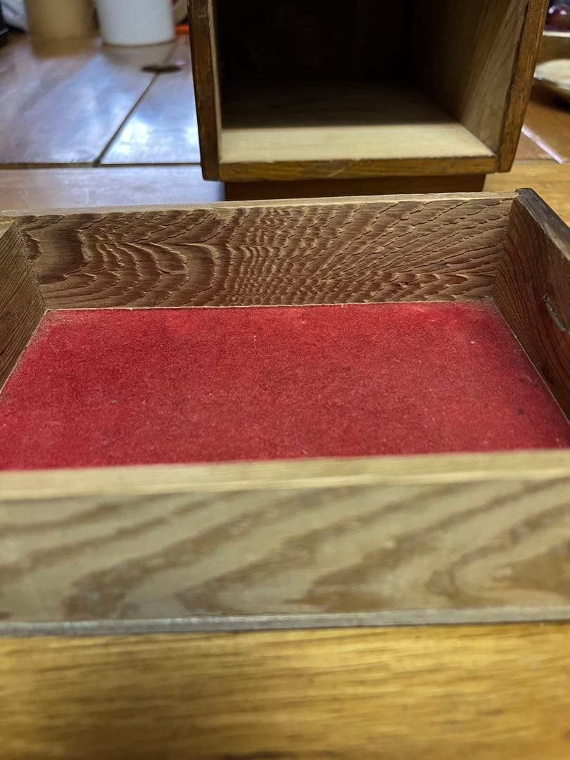 屋久杉の2段小物入れ