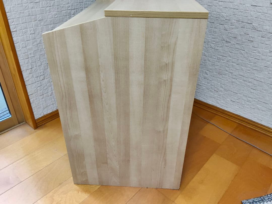 ナチュラルデスク 引き出し付き（デスク面を収納できます）