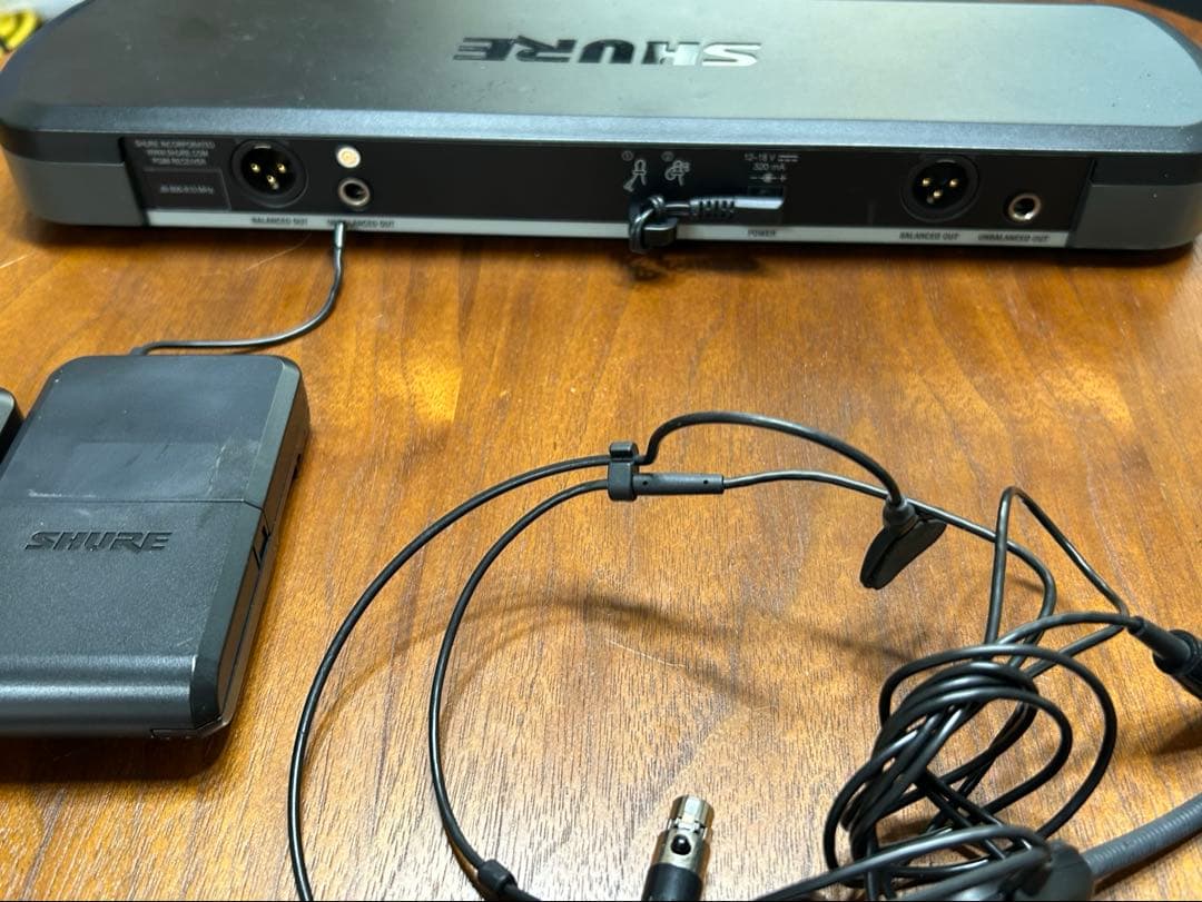 SHURE ワイヤレスヘッドセット 本体セットジャンク